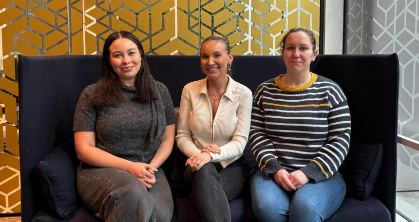 L-R, Becky Dixon, Brogan Buckley, Grace Fuller